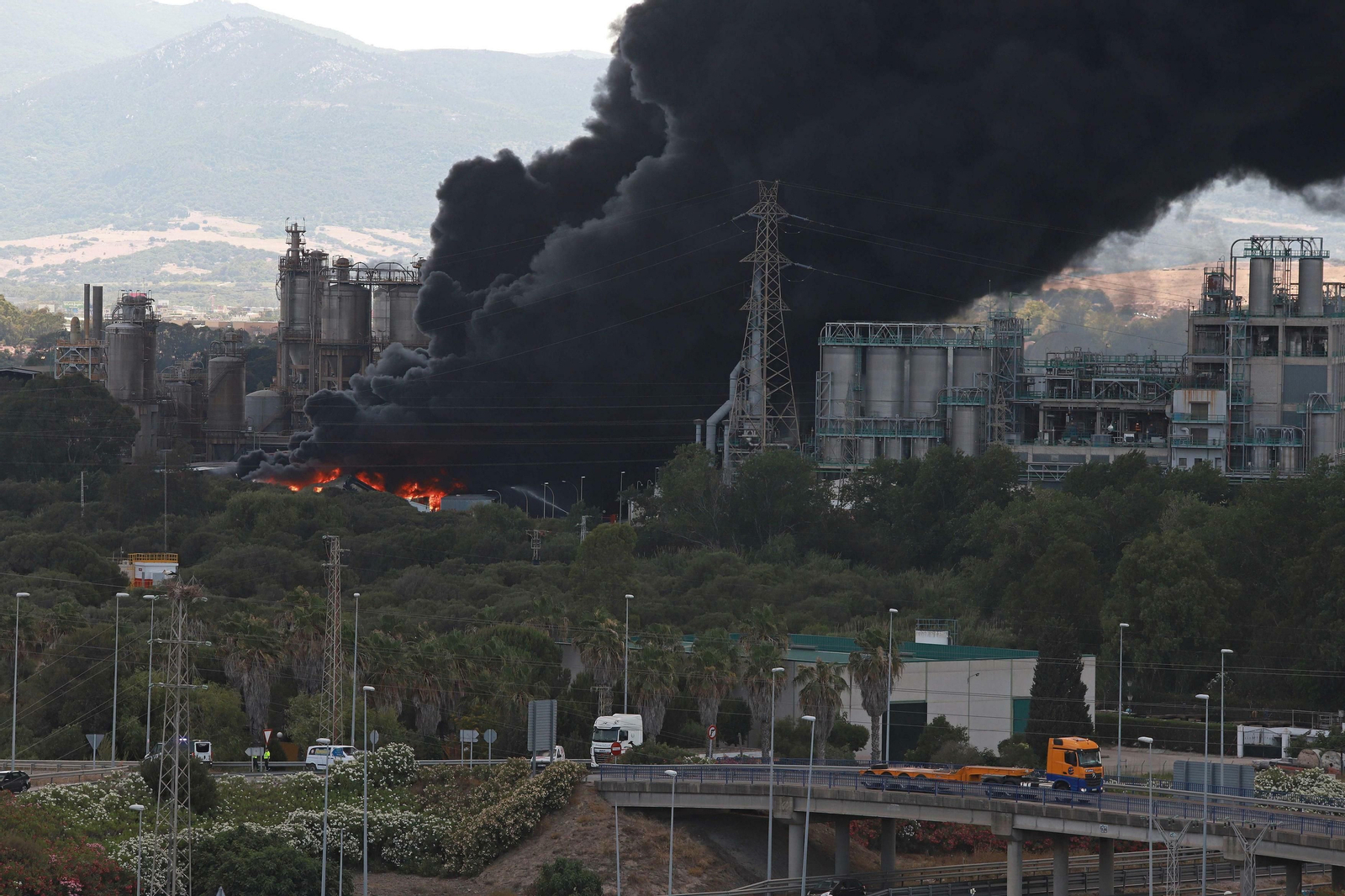 Incendio en la fábrica de Indorama