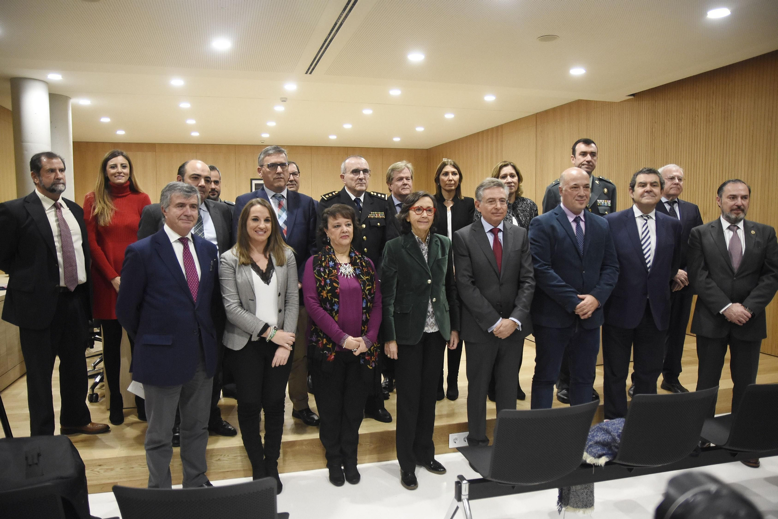 Representantes institucionales, ayer en la Ciudad de la Justicia. Representantes institucionales, ayer en la Ciudad de la Justicia.
