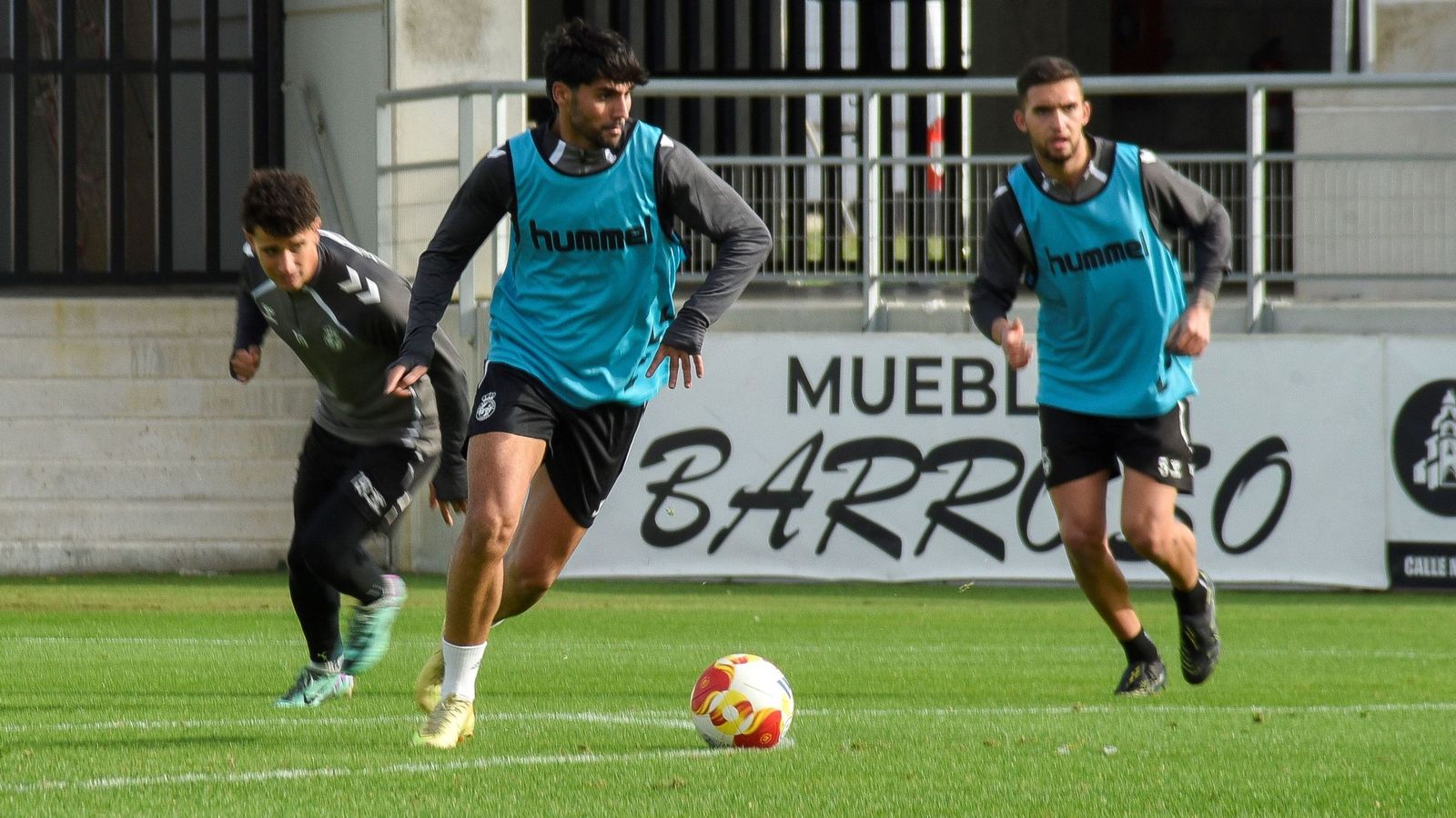 David Muñoz, en un entrenamiento con la Balona