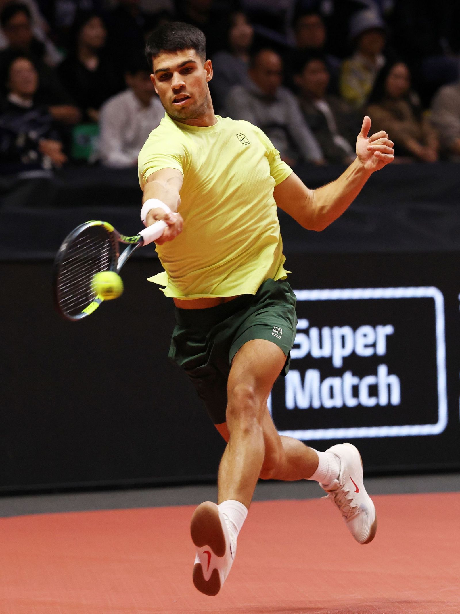 Las fotos de la exhibición entre Alcaraz y Sinner