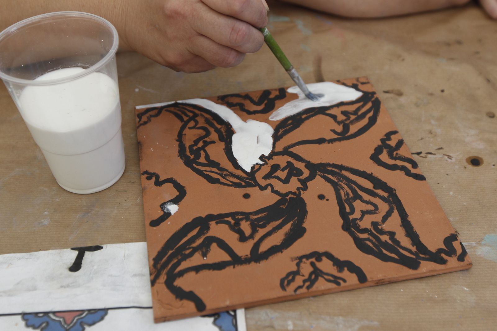 Taller cuerda-seca alfarería. Feria de Almería 2019