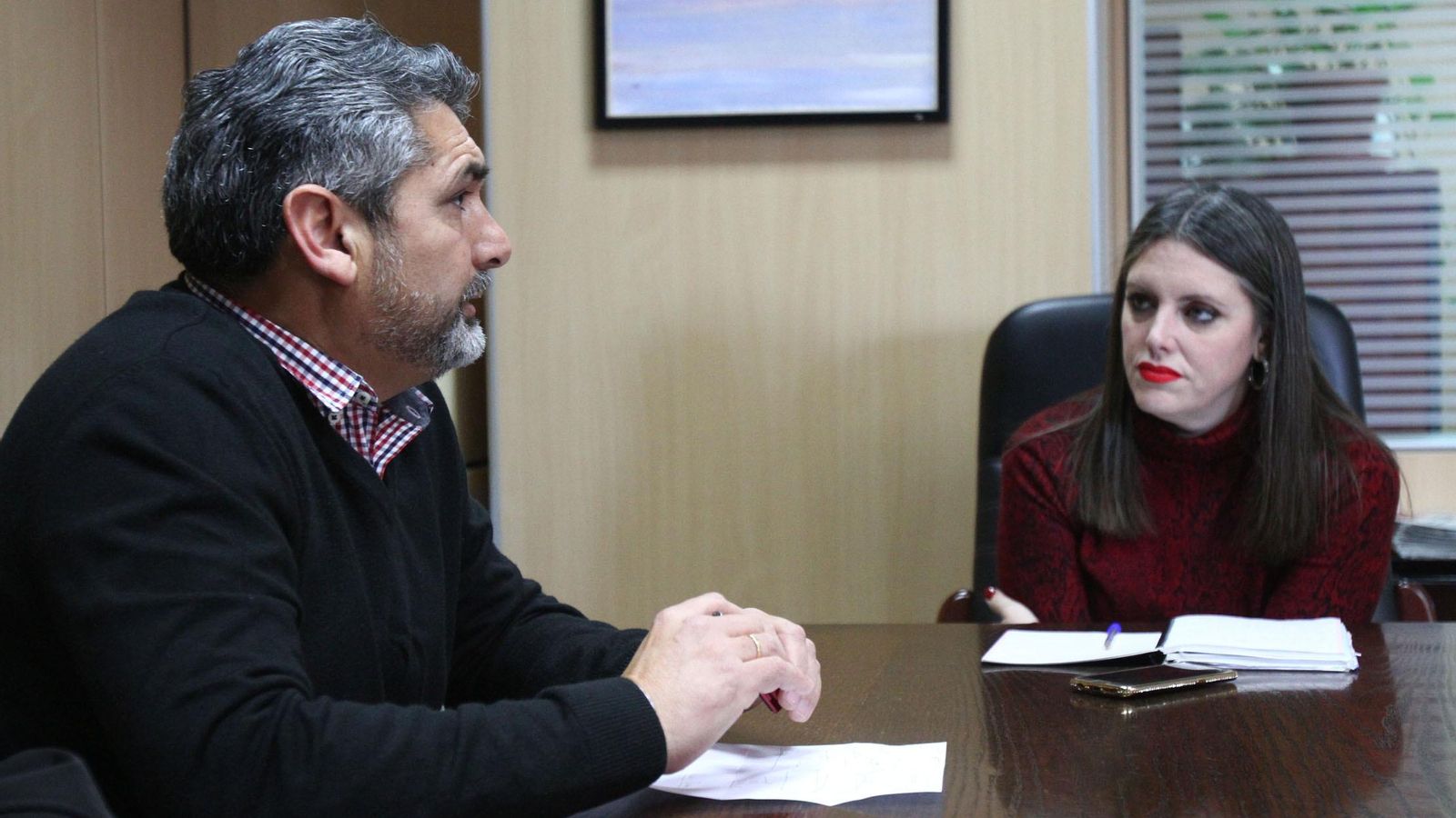 Cortés en un momento de la entrevista.