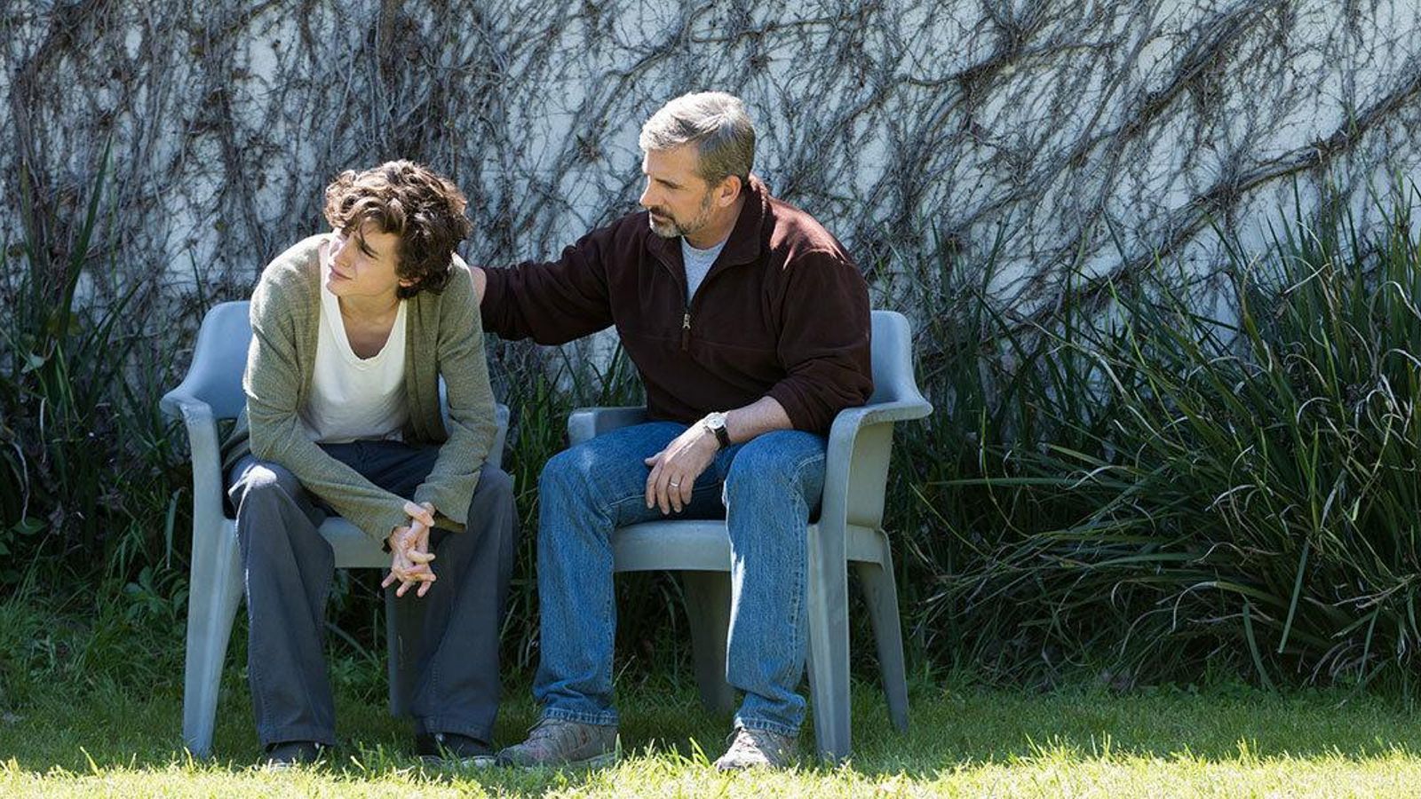 Timothée Chalamet y Steve Carell, en 'Beautiful Boy'.
