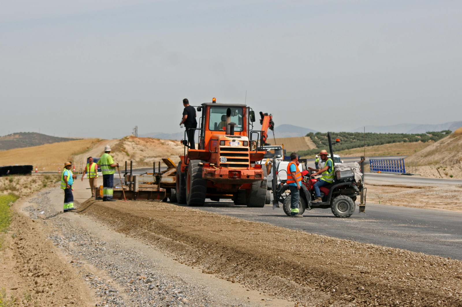 Fotos de las obras de la Segunda Circunvalación de Granada en junio de 2020