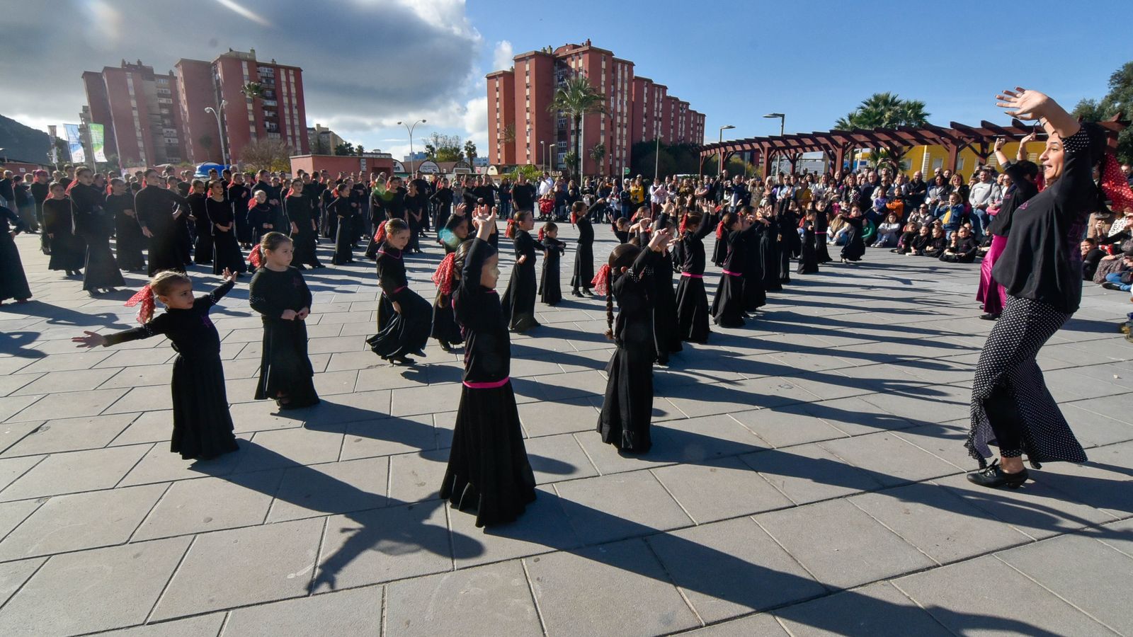 Flash mob flamenco en la Plaza de la Constitución de La Línea