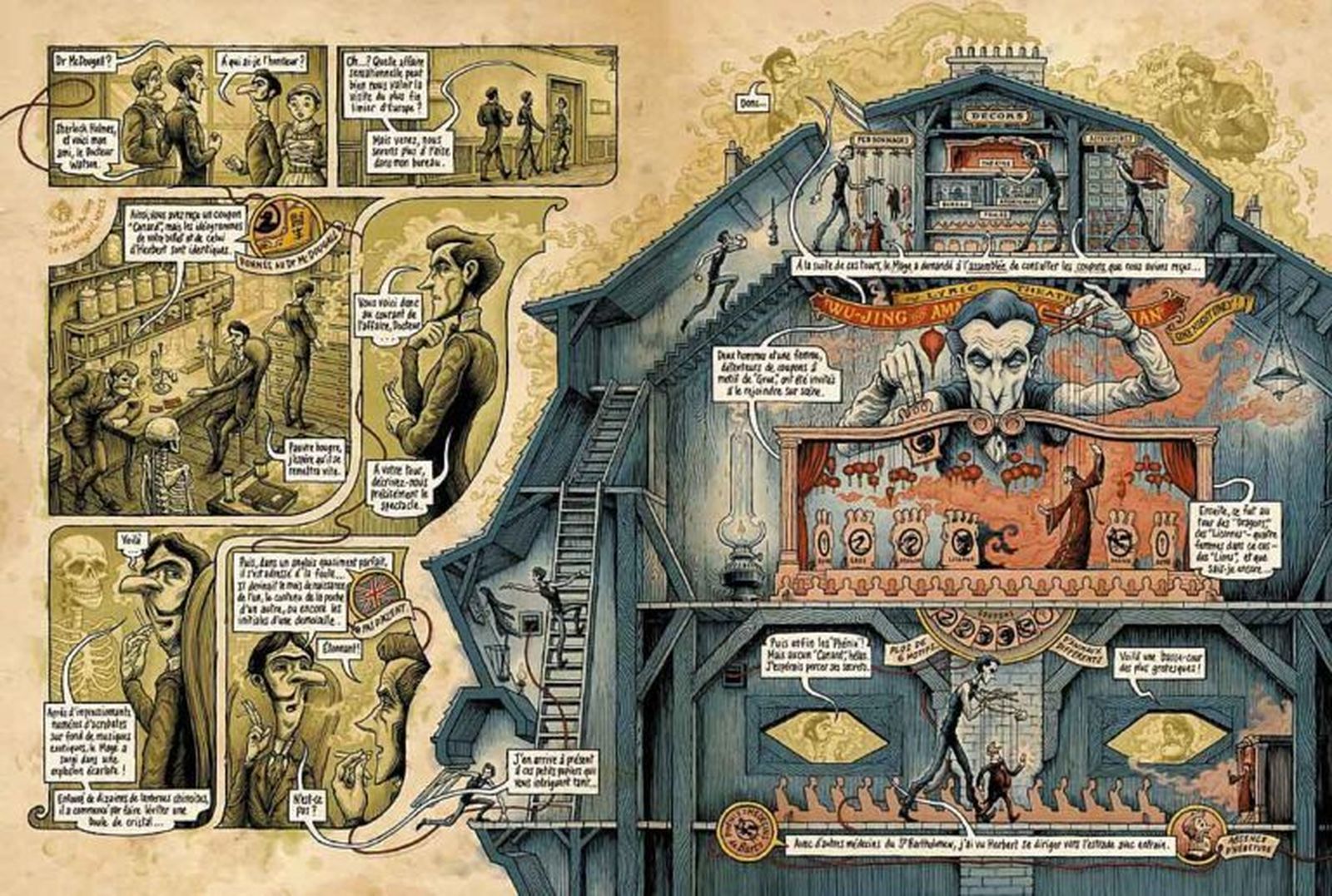 Unas páginas del cómic.