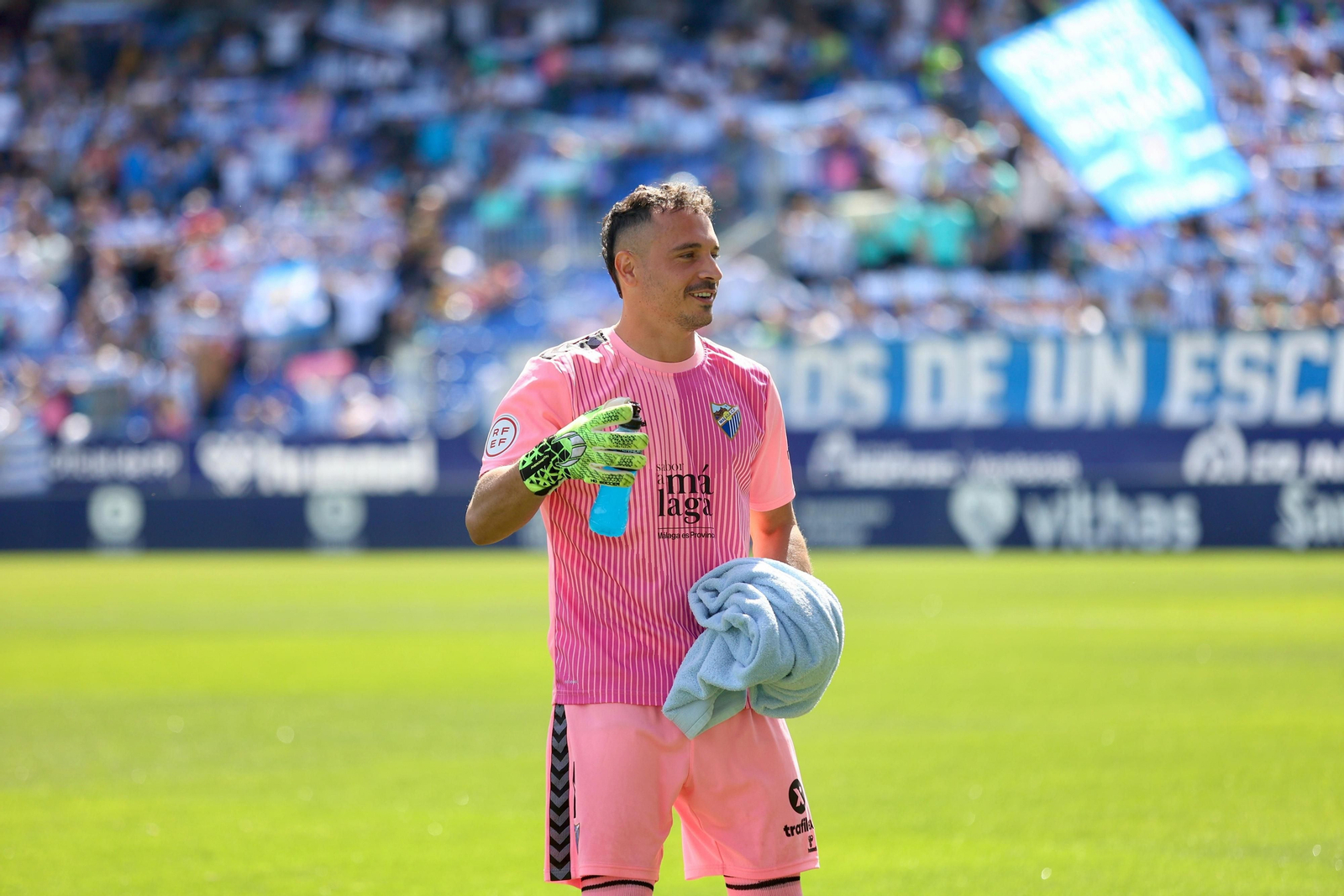 Alfonso Herrero, antes del partido.