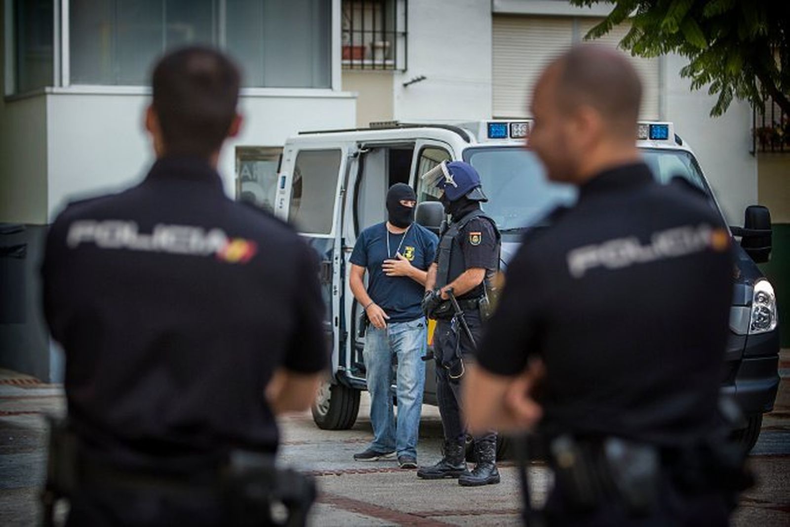 Imagen de agentes de la Policía Nacional en una intervención en Cádiz.