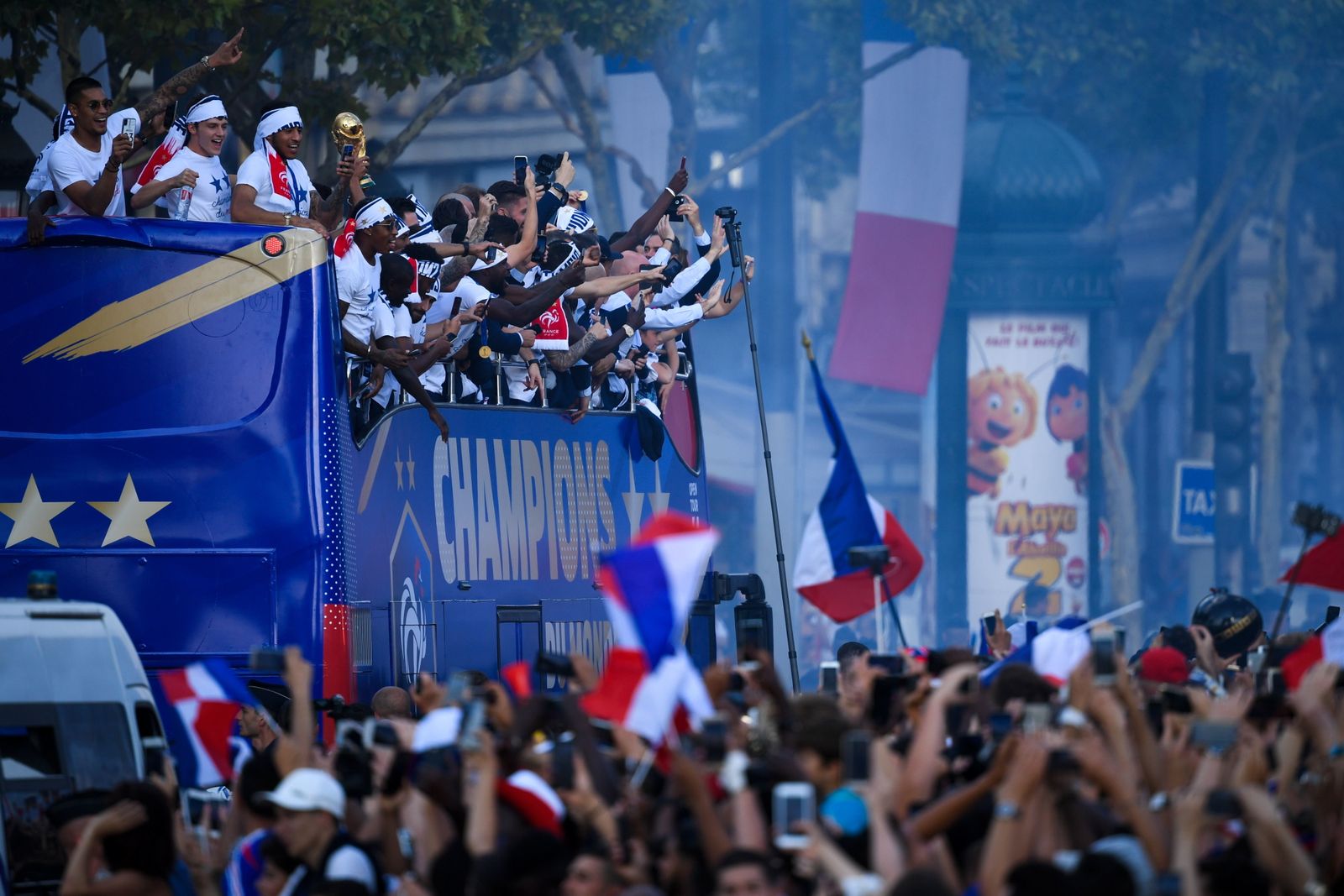 Francia celebra el triunfo de su selección en el Mundial