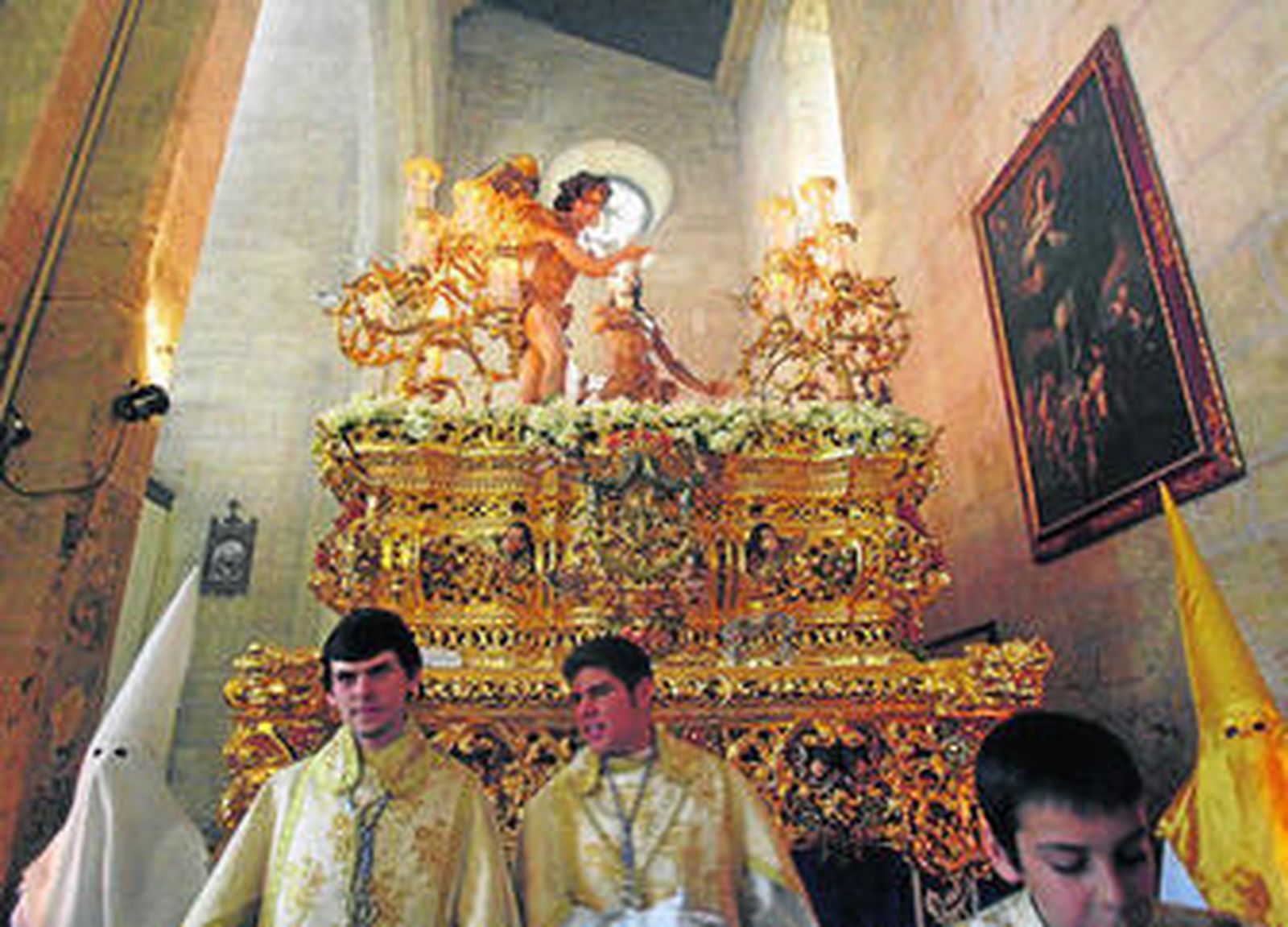 El Señor Resucitado, en uno de los laterales de Santa Marina.