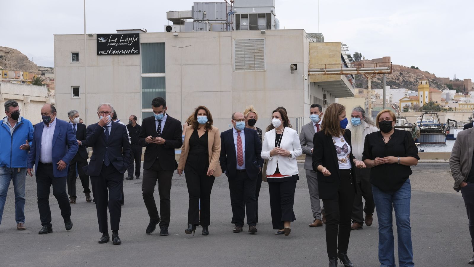 Fotogalería visita obras nuevo fondeadero del Puerto Pesquero de Almería