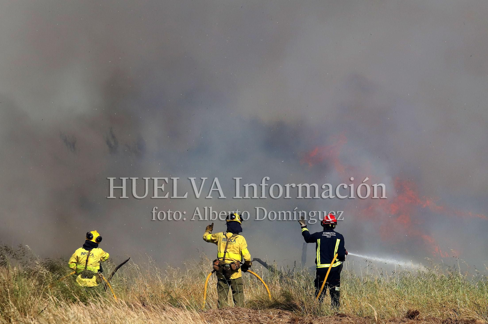 Imágenes del incendio en Doñana