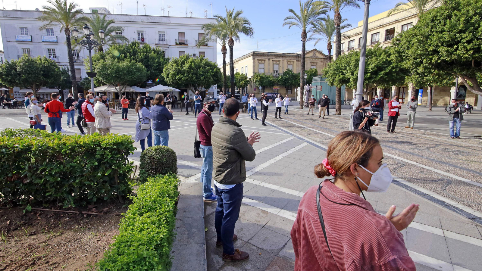 Imágenes de la concentración de hosteleros