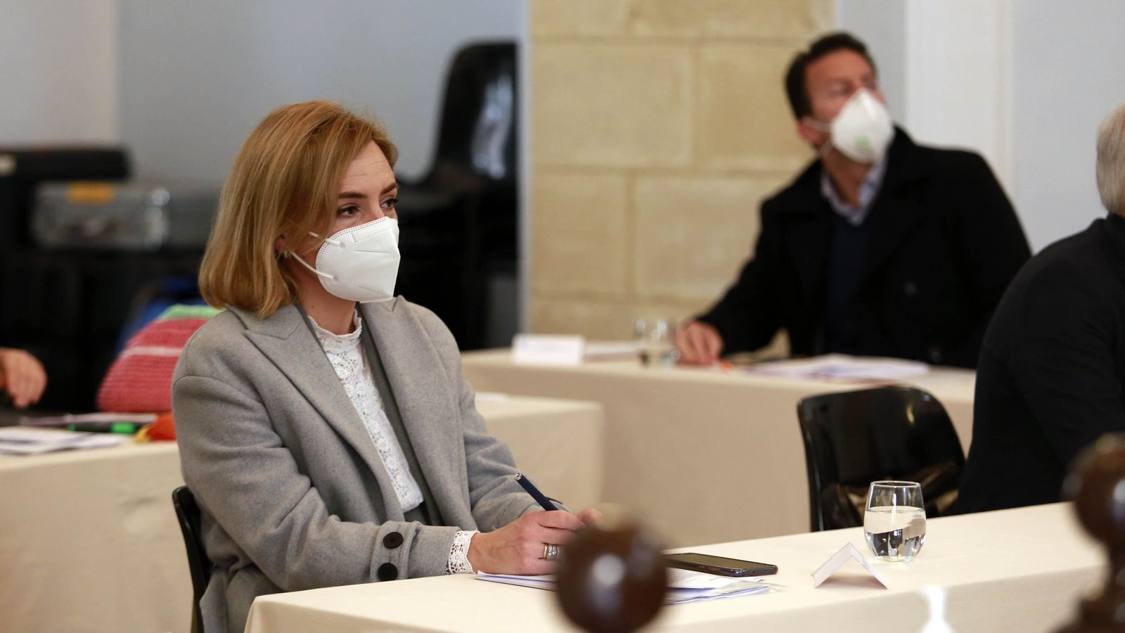 La concejala Almudena Martínez, durante un pleno.