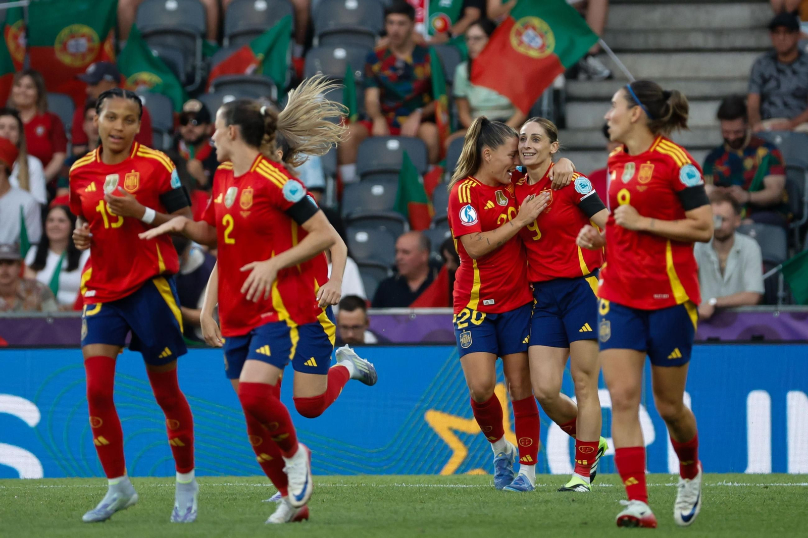 Las fotos del España - Portugal en la Eurocopa femenina