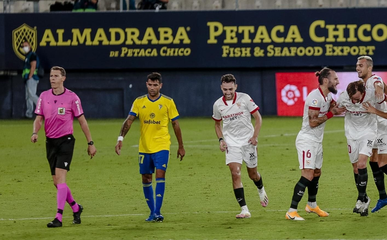 Medié Jiménez, en el Cádiz-Sevilla de esta campaña.
