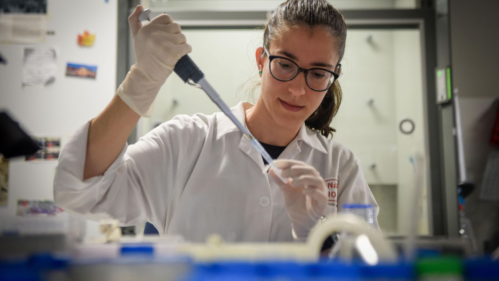 La doctora Rubio Contreras en el laboratorio del grupo de investigación en el IBIS.
