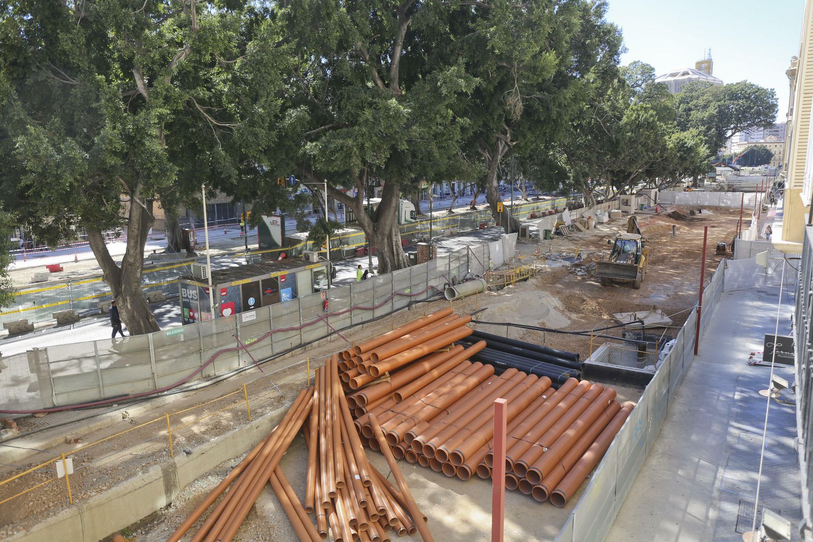 Las obras del Metro en la zona de la Alameda