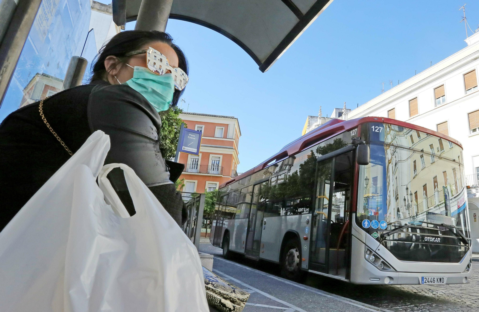 Coronavirus:Imágenes del primer día laborable en Jerez