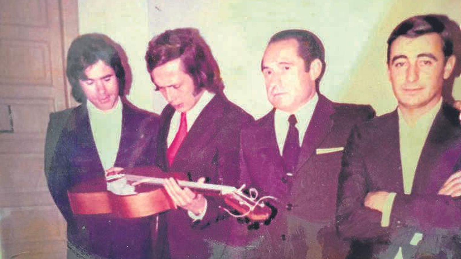 Con Paco de Lucía, Manuel Liñán y Calixto Sánchez.