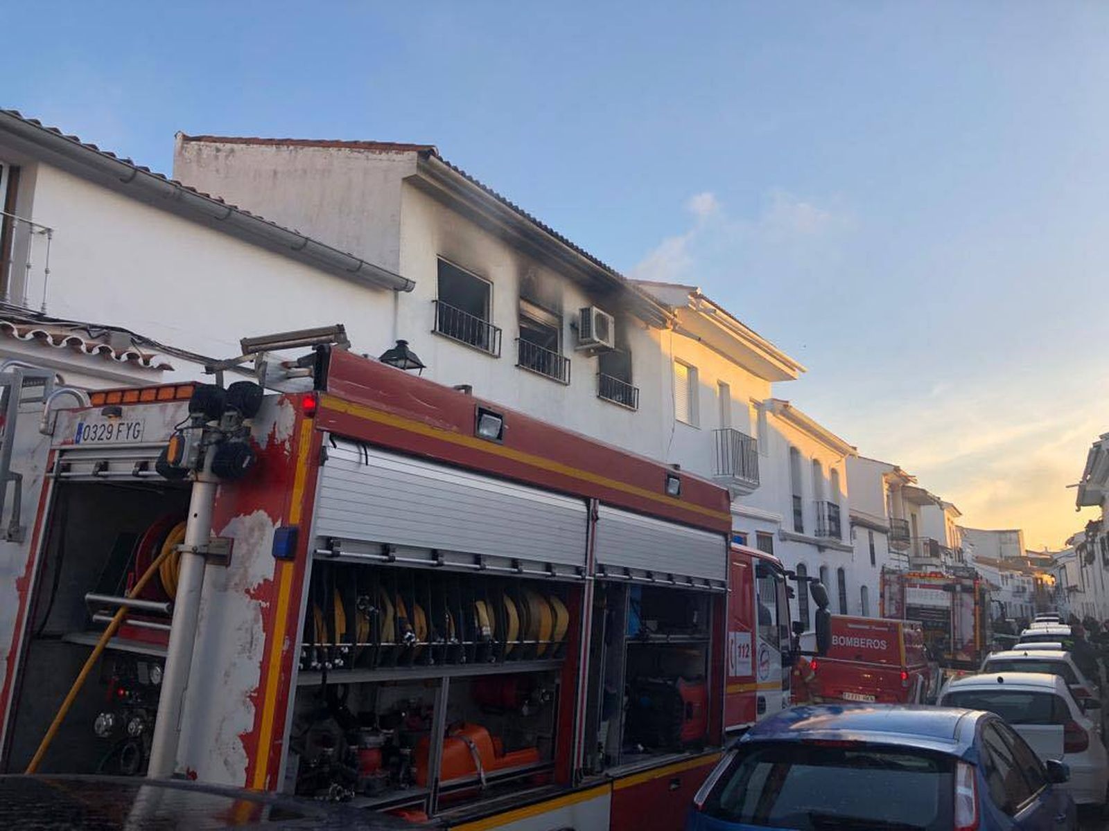 Incendio en una vivienda de El Cerro de Andévalo.