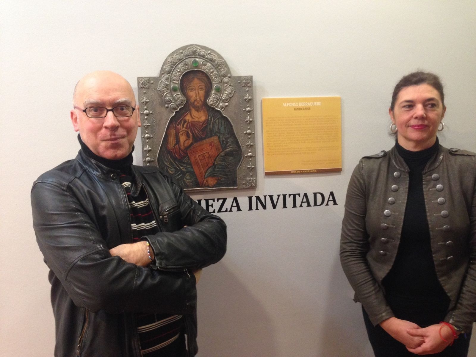 Romero y Vela, durante la presentación de la pieza.