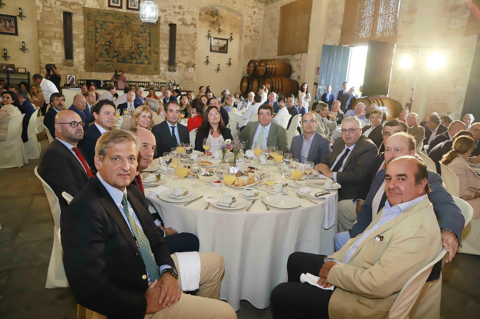 La consejera de agricultura y pesca Carmen Crespo en los desayunos del Banco de Santander y Grupo Joly