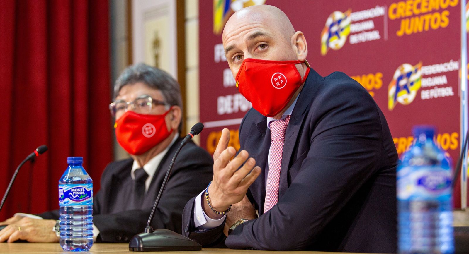 Luis Rubiales, en una reciente comparecencia pública.