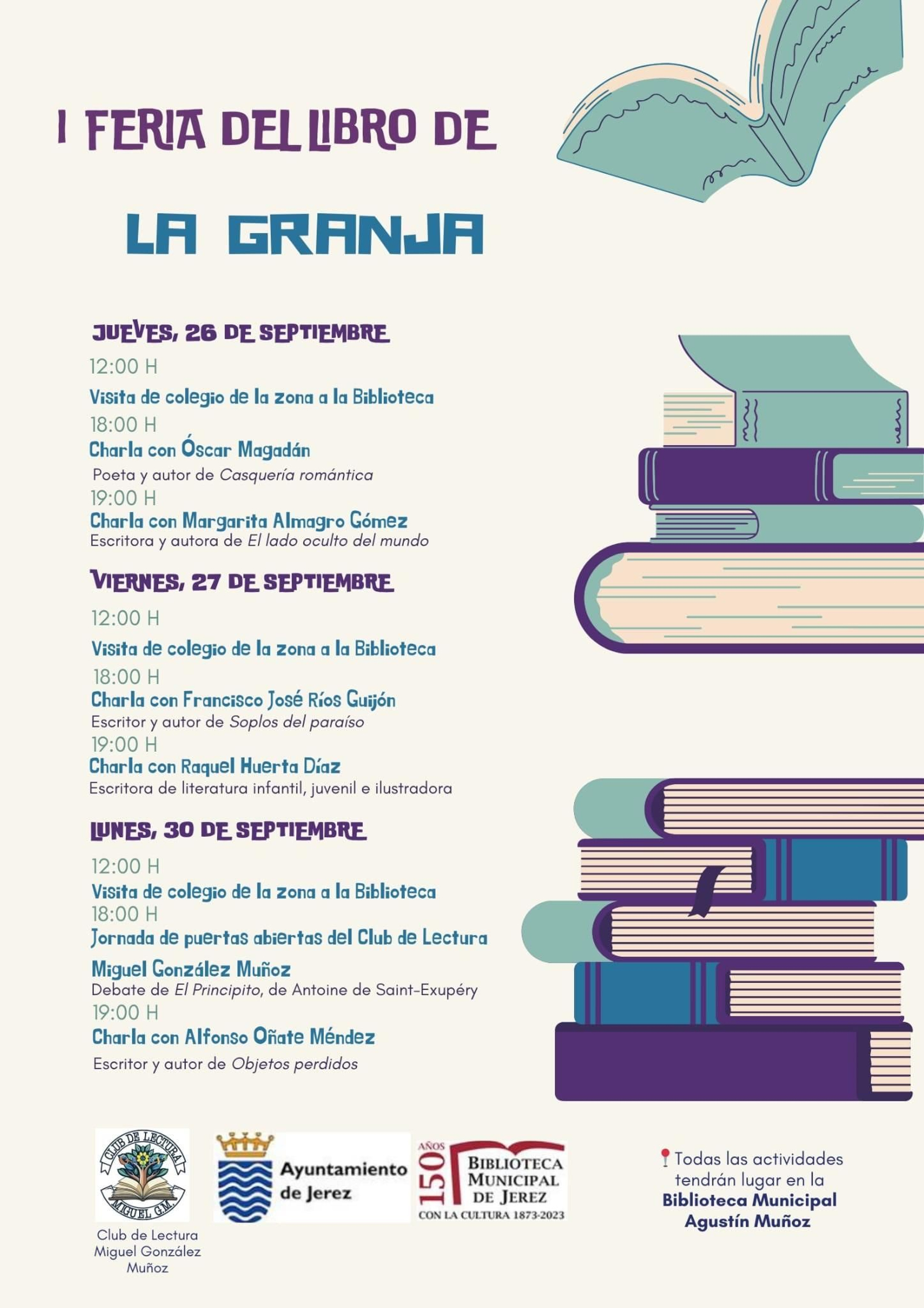 Programa de la I Feria del Libro de La Granja