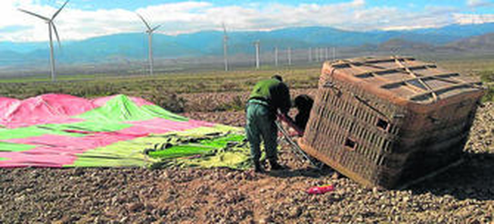 Estado en el que quedó el globo.
