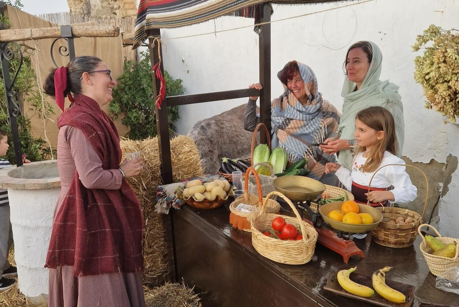 Una de las escenas del Belén Viviente de El Bosque 2024
