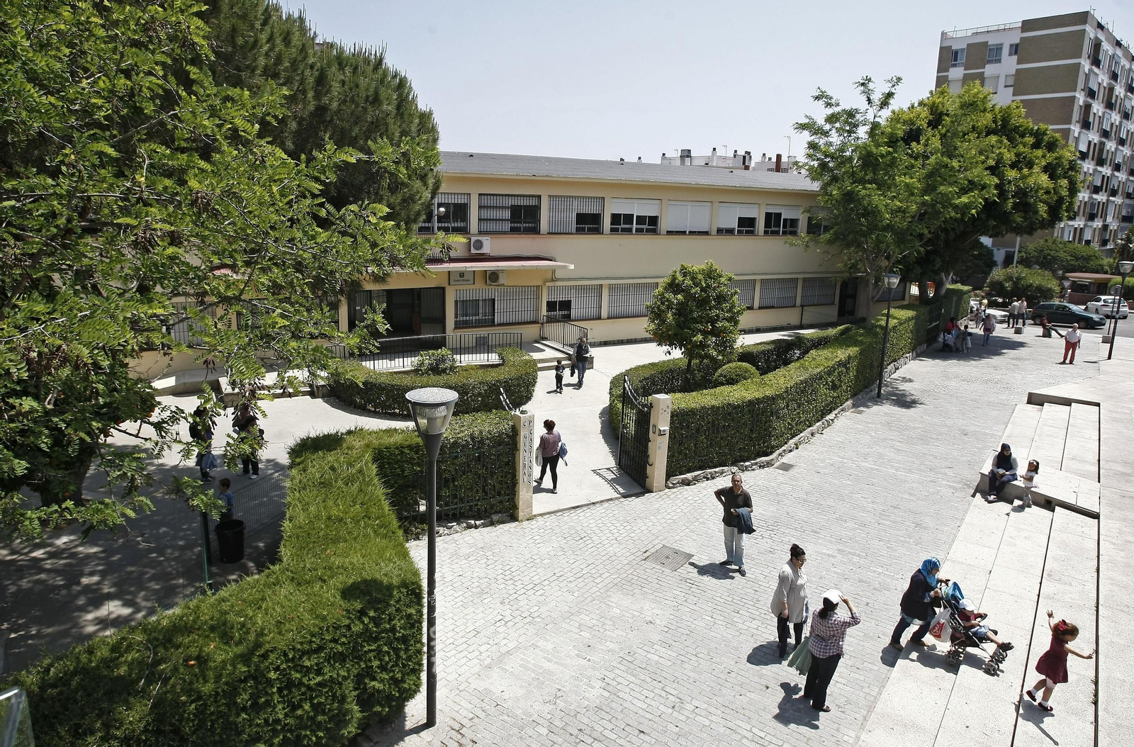 El colegio General Castaños, en Algeciras. El colegio General Castaños, en Algeciras.