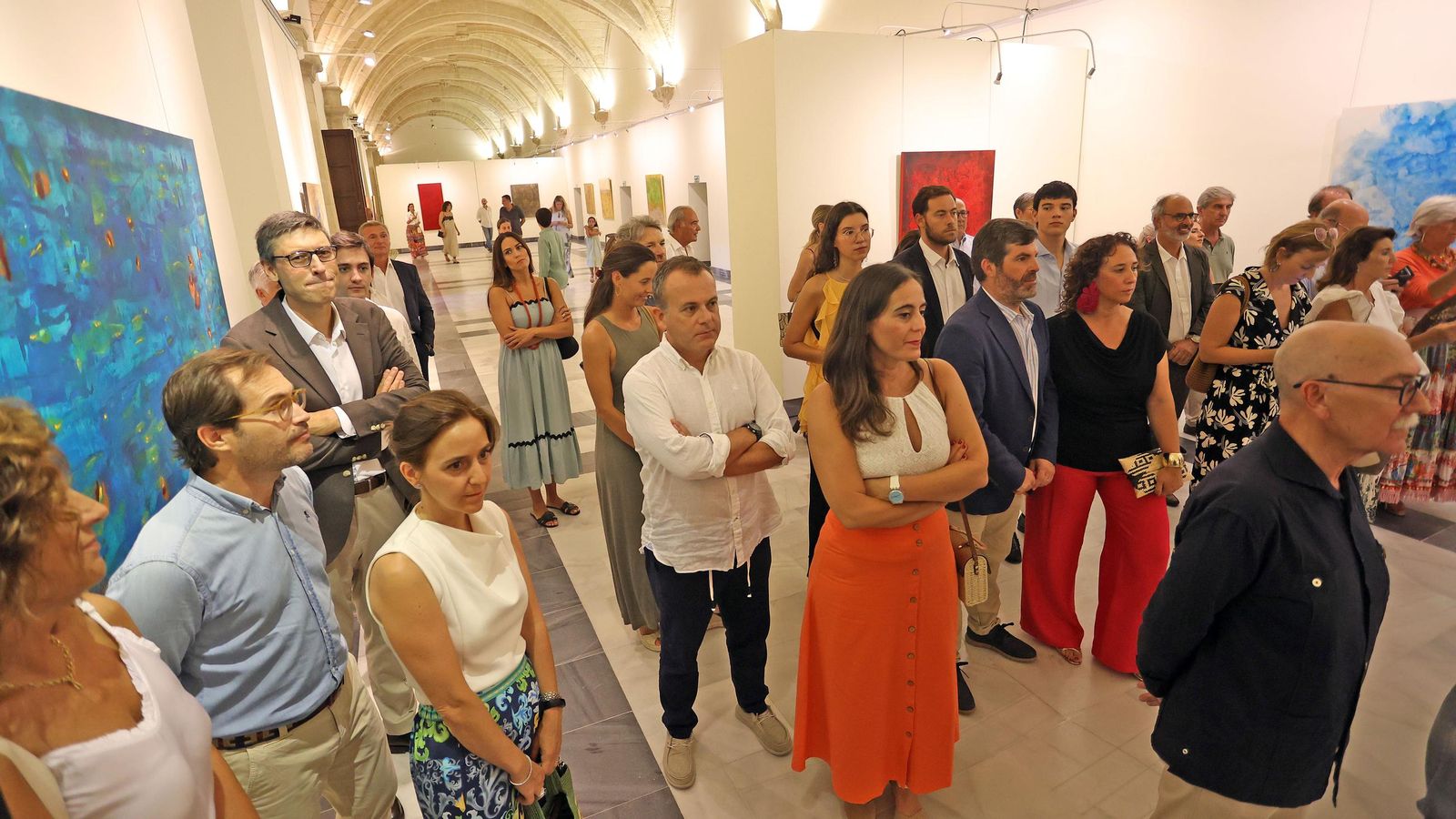 Imágenes de la exposición ‘Cádiz, viento, mar y vino’ de la artista Mariola Naranjo en los Claustros de Santo Domingo de Jerez