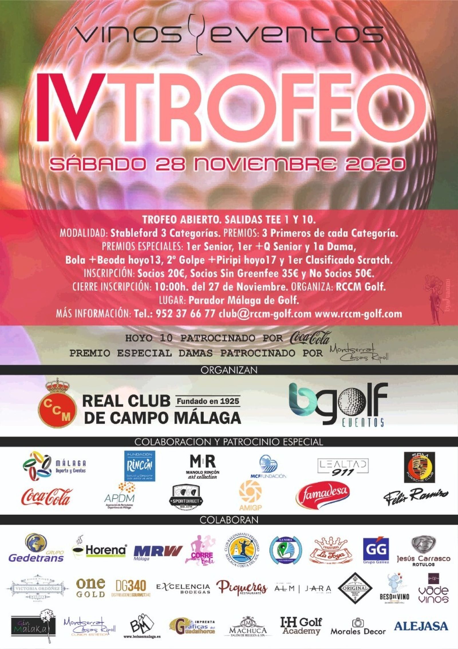 El Parador de golf acogerá el IV Trofeo 'Vinos y Eventos'