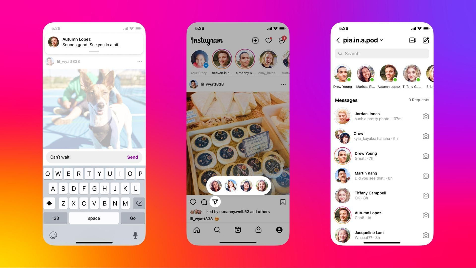 Instagram anuncia novedades en sus mensajes directos