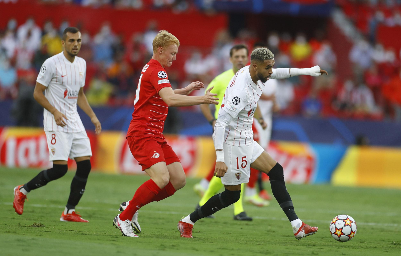 Las imágenes del Sevilla fc Salzburgo