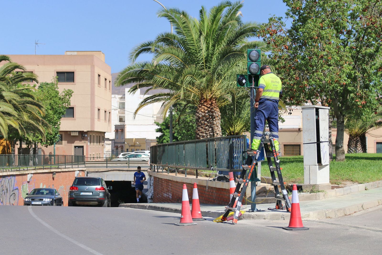 Trabajos para la instalación del cierre automático del túnel de La Goleta en caso de lluvias