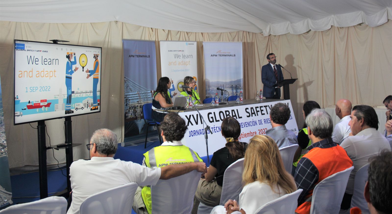 Un momento de la celebración del Global Safety Day en APM Terminals.