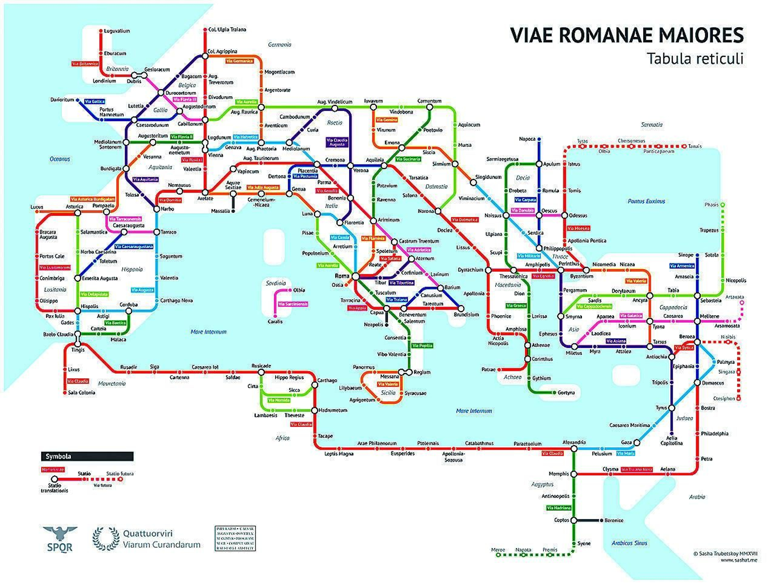 El plano de metro de las calzadas romanas