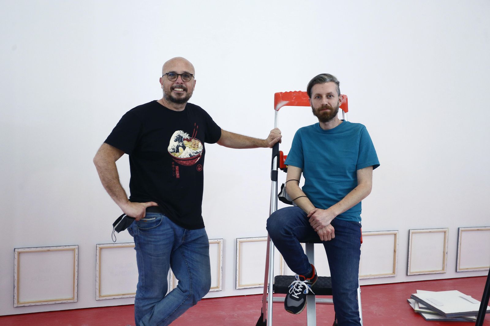 Eryk Pall y David Burbano, este lunes, en el Museo Ruso.