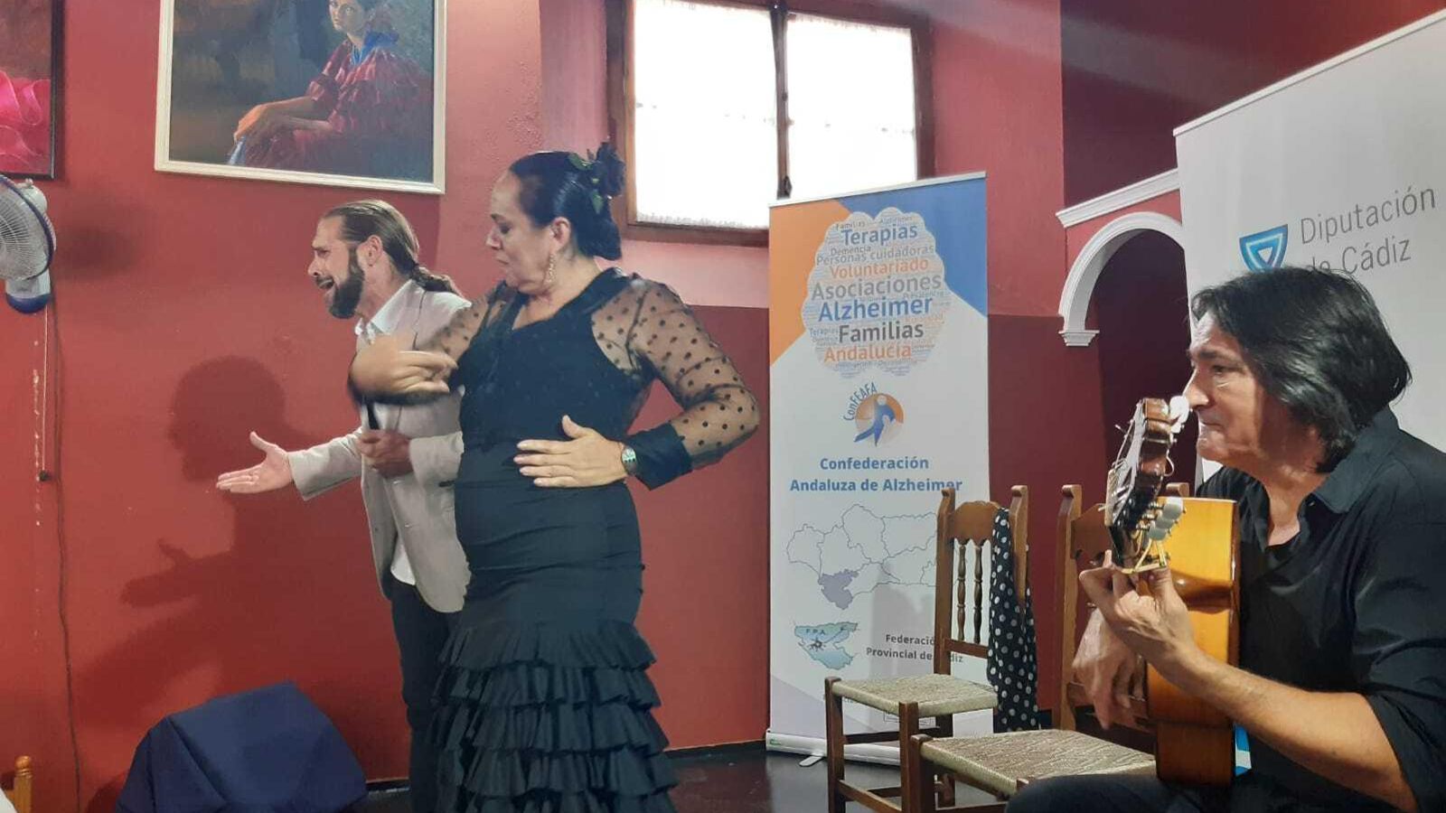 El cantaor Wilo de El Puerto,  durante su actuación.