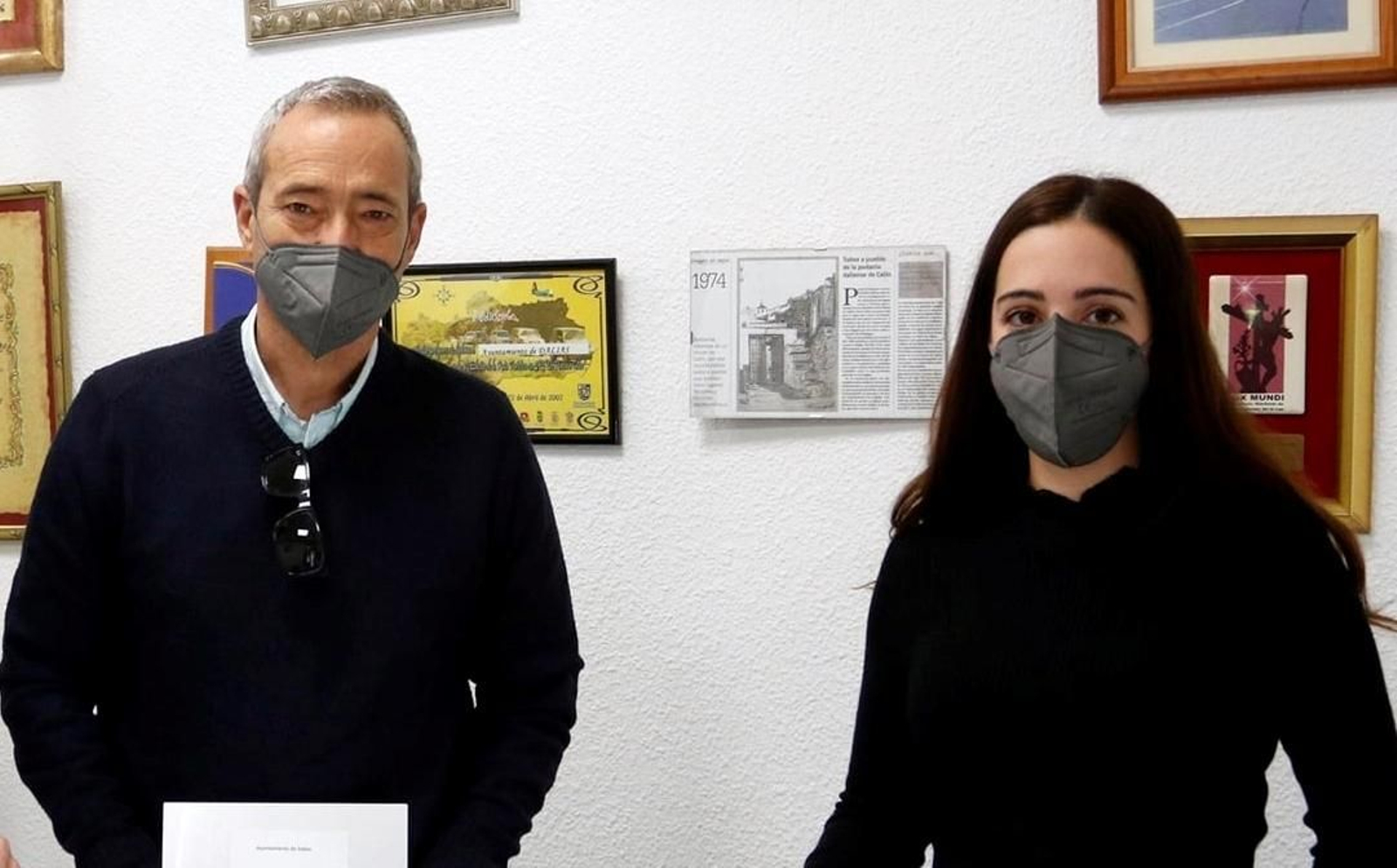 Francisco Giménez y Cristina Gómez, alcalde y edil de Deportes de Dalías.