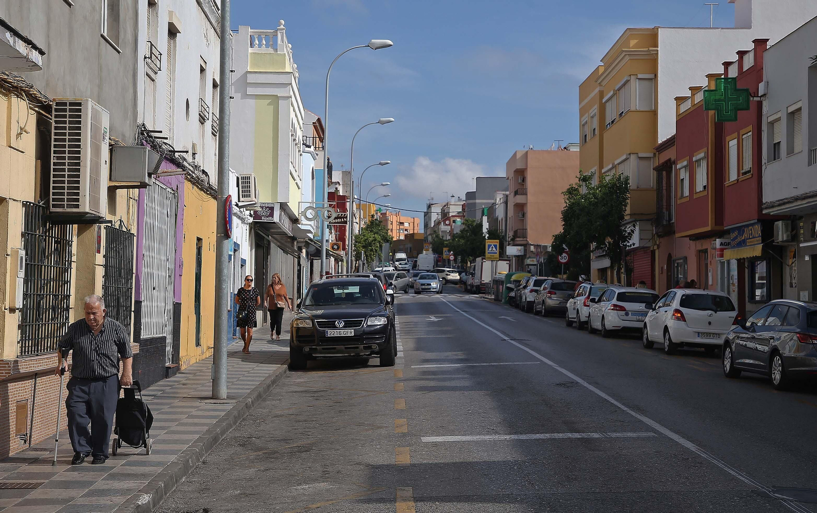 Fotos de La Bajadilla, en Algeciras, tras los incidentes del fin de semana