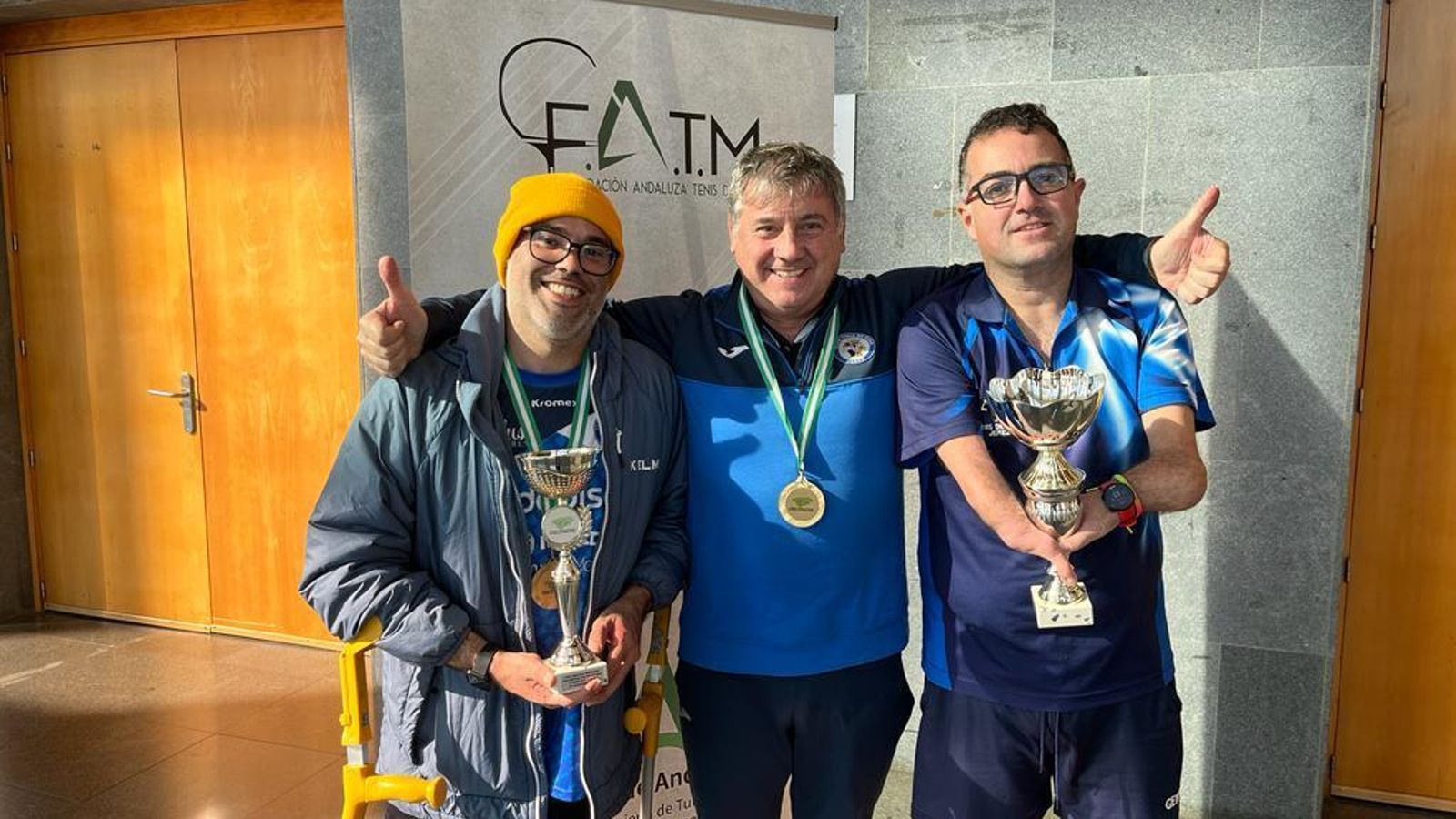 Tato y Pedro A. Fernández, terceros por equipos en discapacitados.