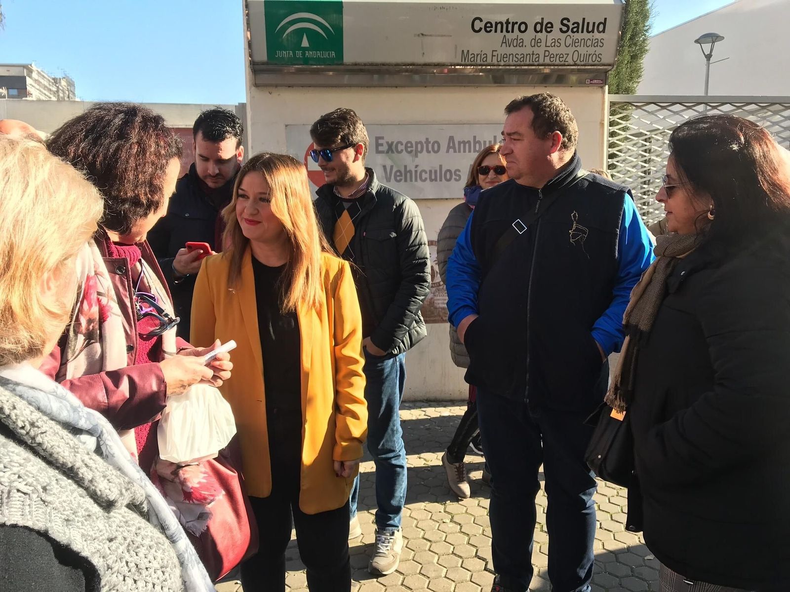 La secretaria general del PSOE de Sevilla Verónica Pérez en un acto  reinvidicativo sobre salud en diciembre pasado.