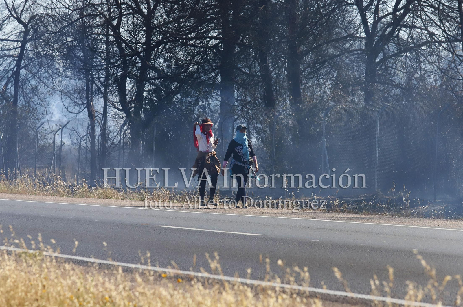 Imágenes del incendio en Doñana