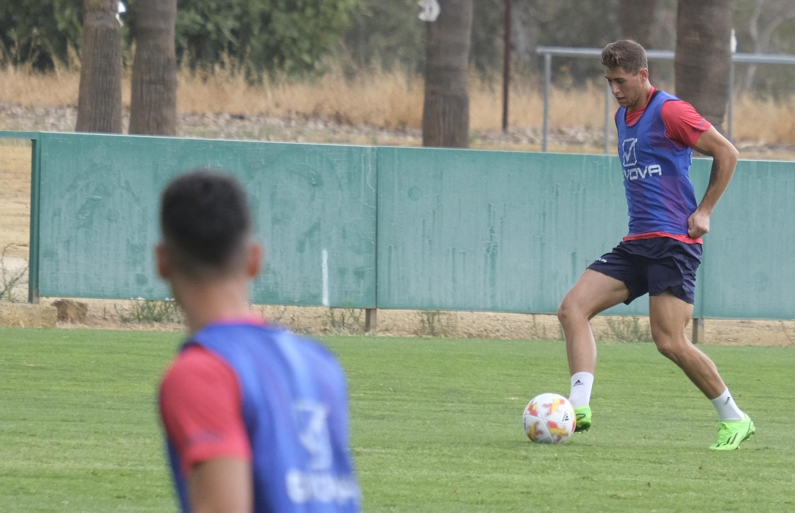 Jorge Moreno, durante la sesión del entrenamiento de este miércoles.