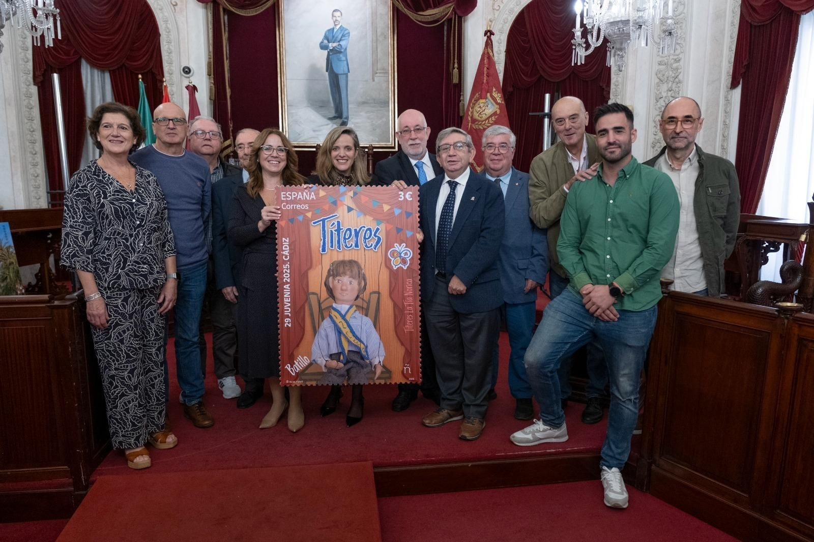 Cartel de Juvenia, con la imagen de Batillo, personaje de La Tía Norica.