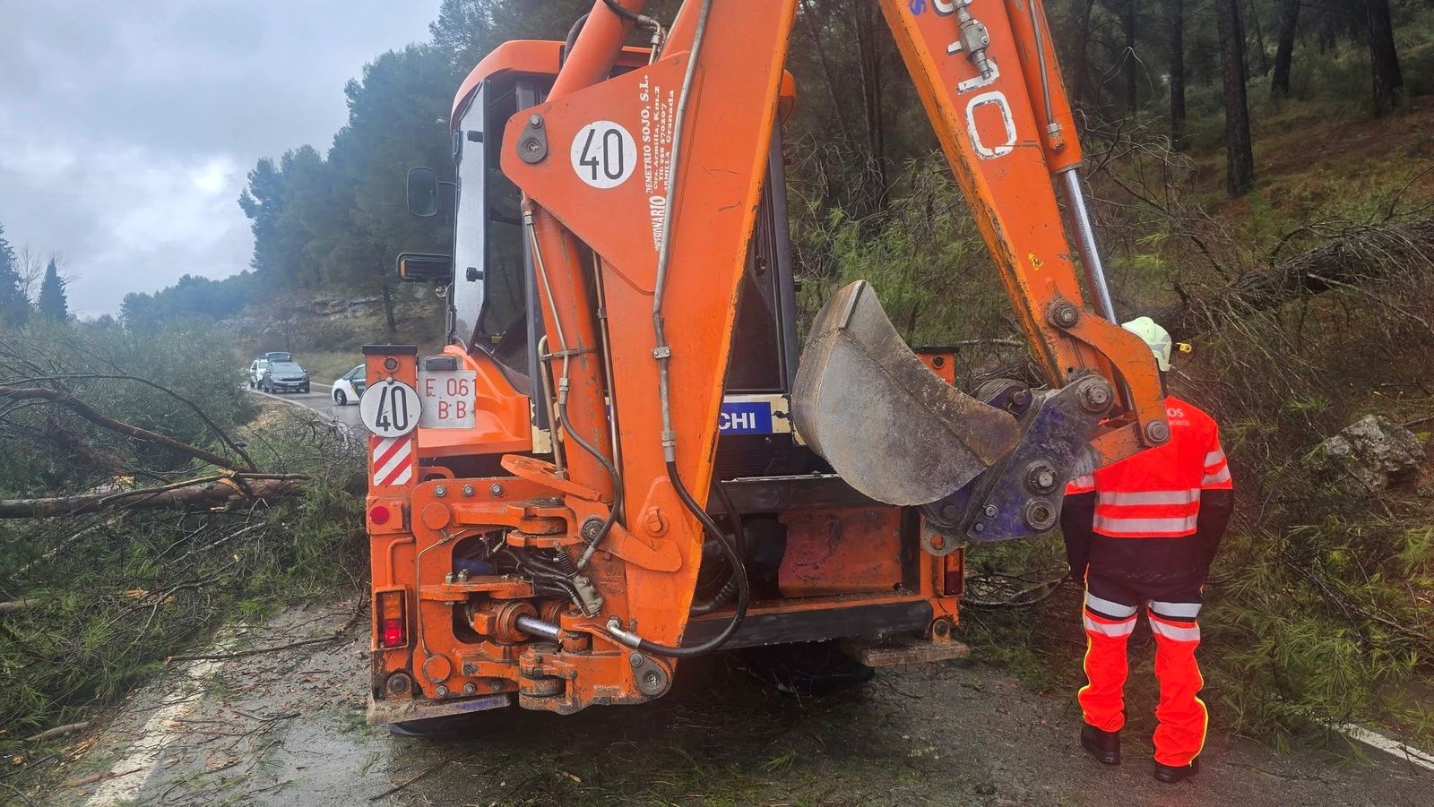 Viento, agua y destrozos: las imágenes de los efectos de la borrasca en la provincia de Granada
