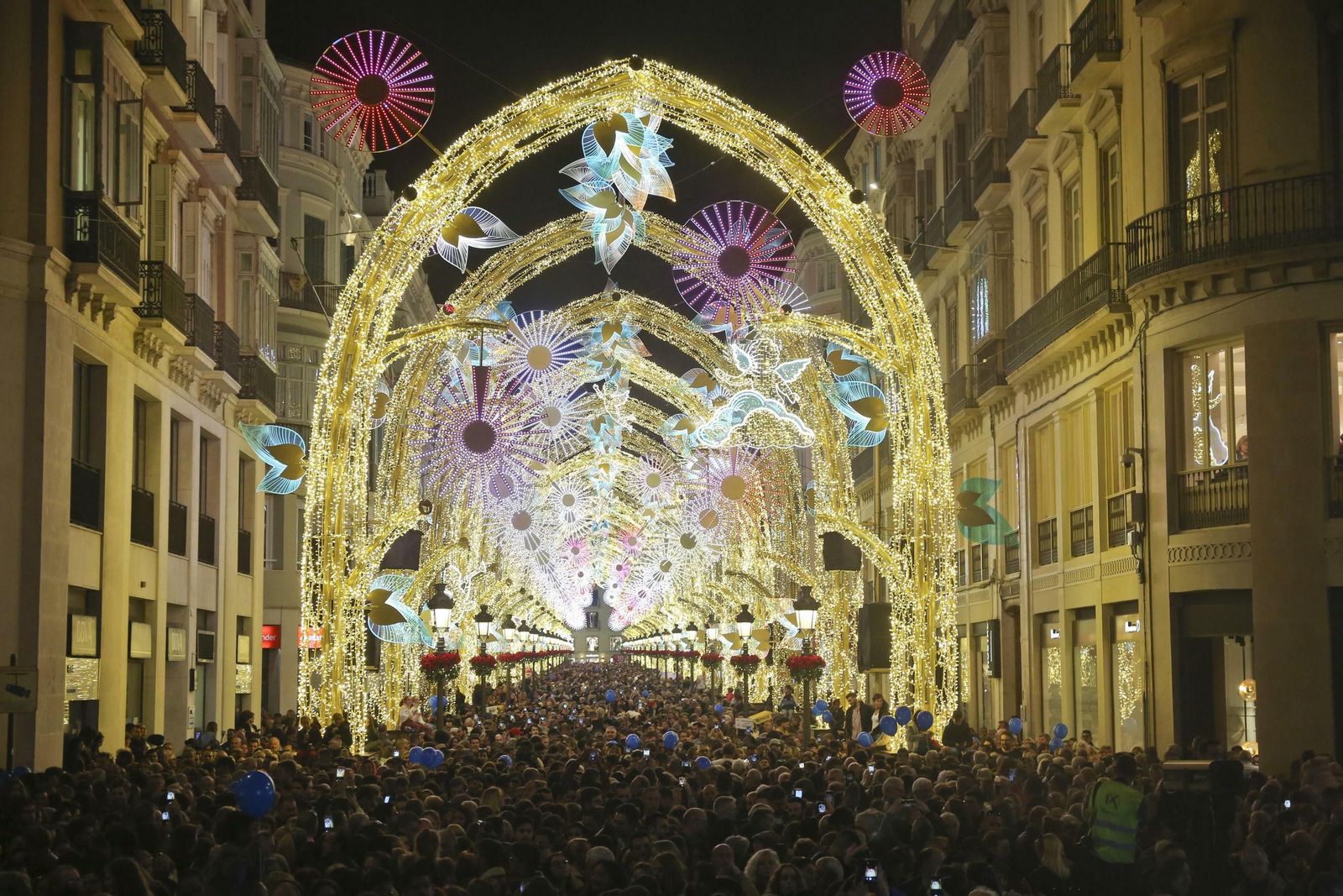 Las fotos de las luces de Navidad en Málaga Las fotos de las luces de Navidad en Málaga